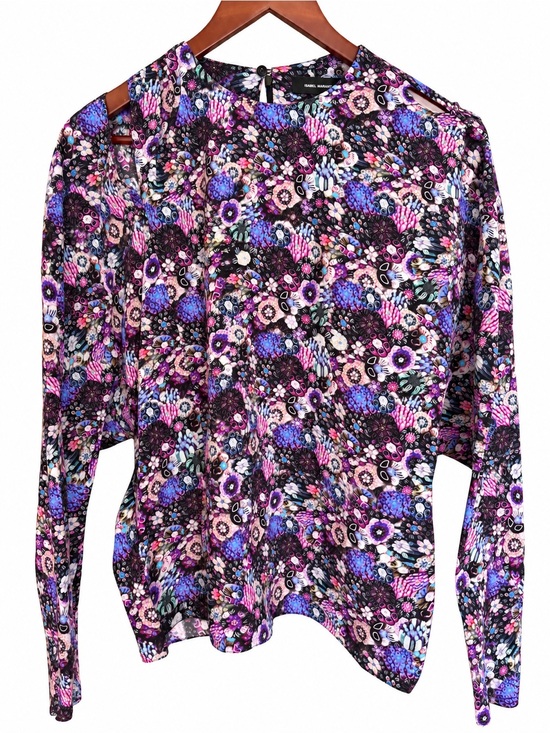 Isabel Marant Tops - Isabel Marant Saldana Silk Top Ultra Violet Women's FR40 NWT Cutout